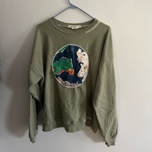 FREE PEOPLE X TRICIA FIX  Earth Day recycled material sweatshirt